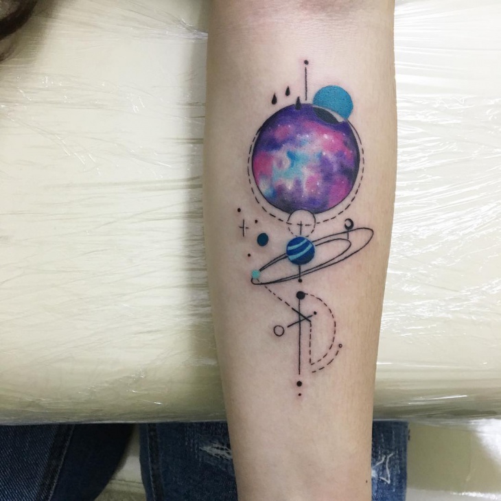 45 Really Awesome Galaxy Tattoos 132097228